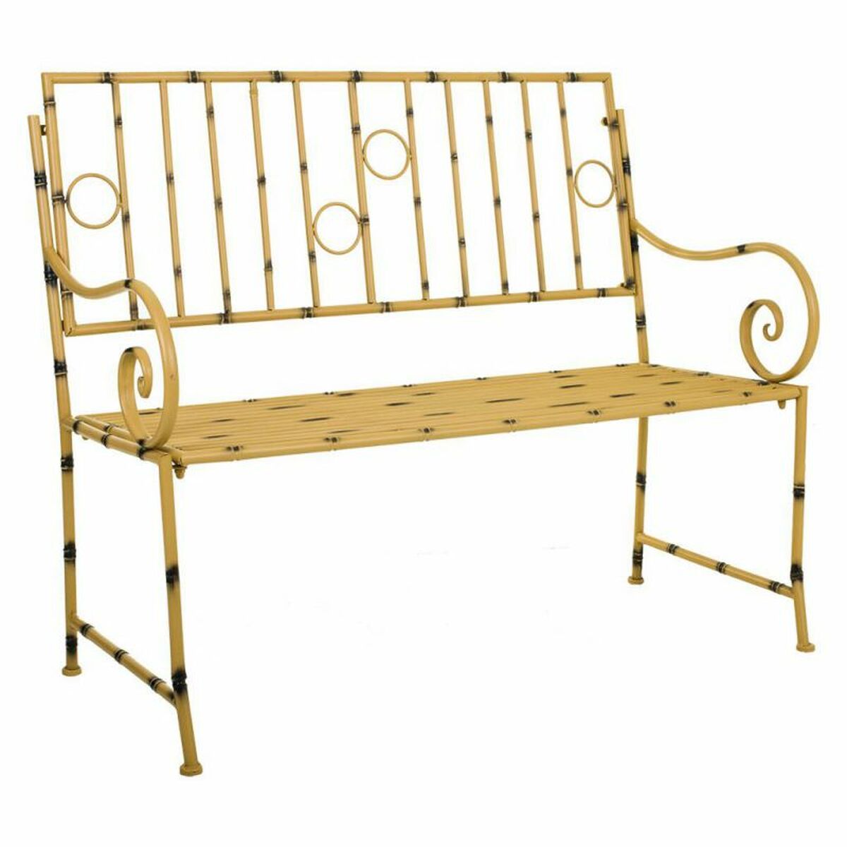 Bänk Alexandra House Living Gul Metall 50 x 92 x 126 cm