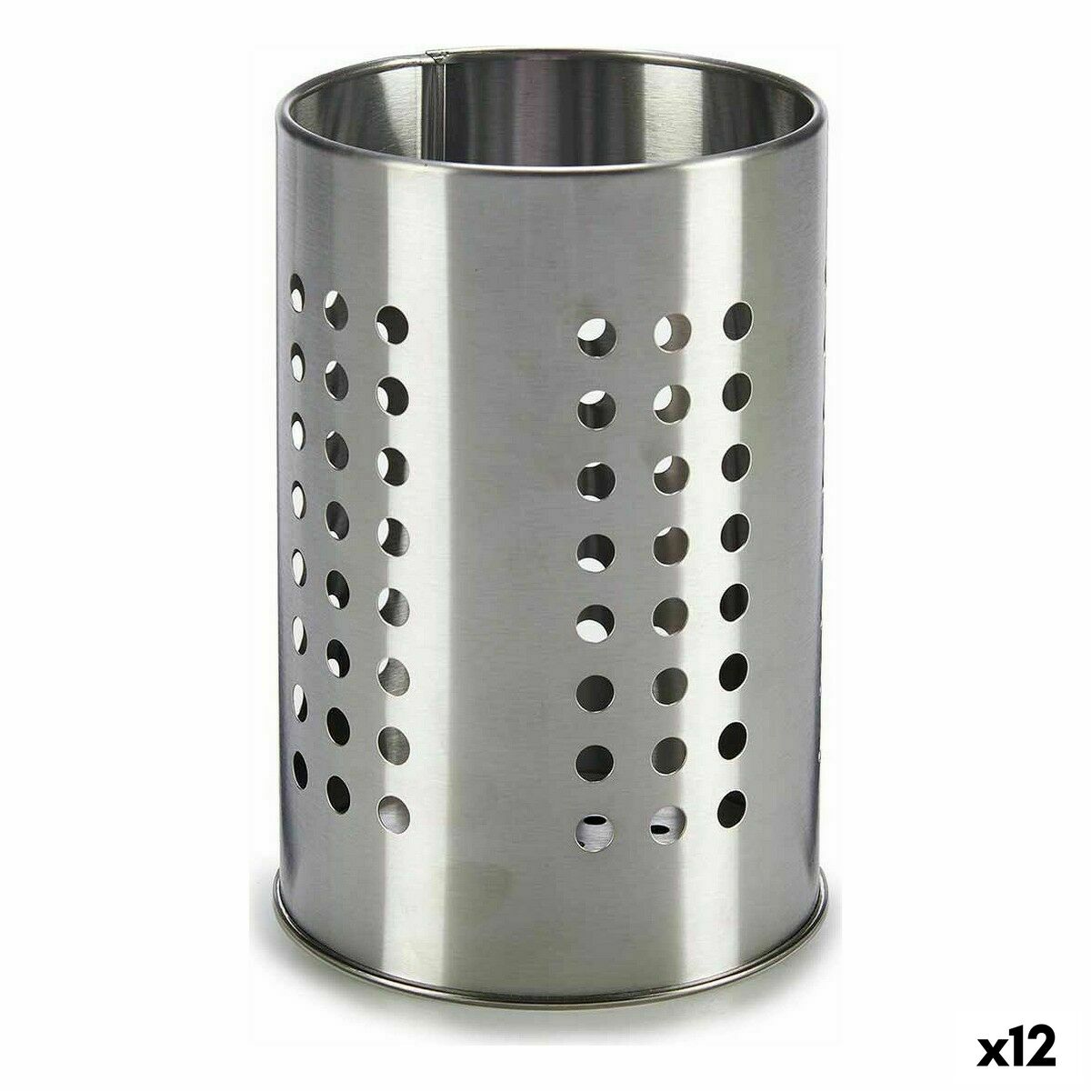 Bestickhållare Silvrig Rostfritt stål 12 x 17,6 x 12 cm (12 antal) - 3
