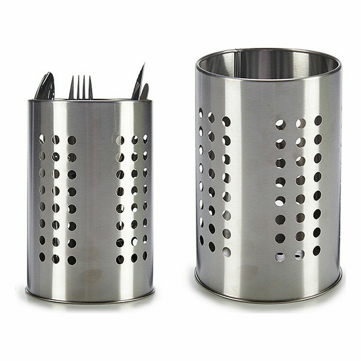 Bestickhållare Silvrig Rostfritt stål 12 x 17,6 x 12 cm (12 antal) - 2