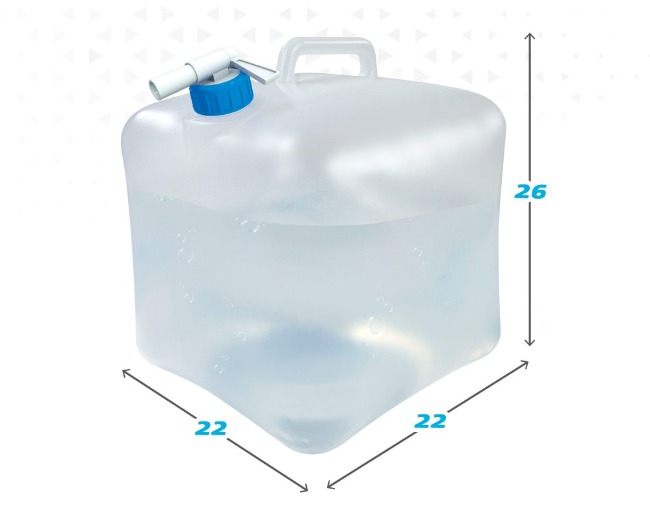 Vattenflaska Aktive Polyetylen 10 L 22 x 26 x 22 cm (12 antal) - 12