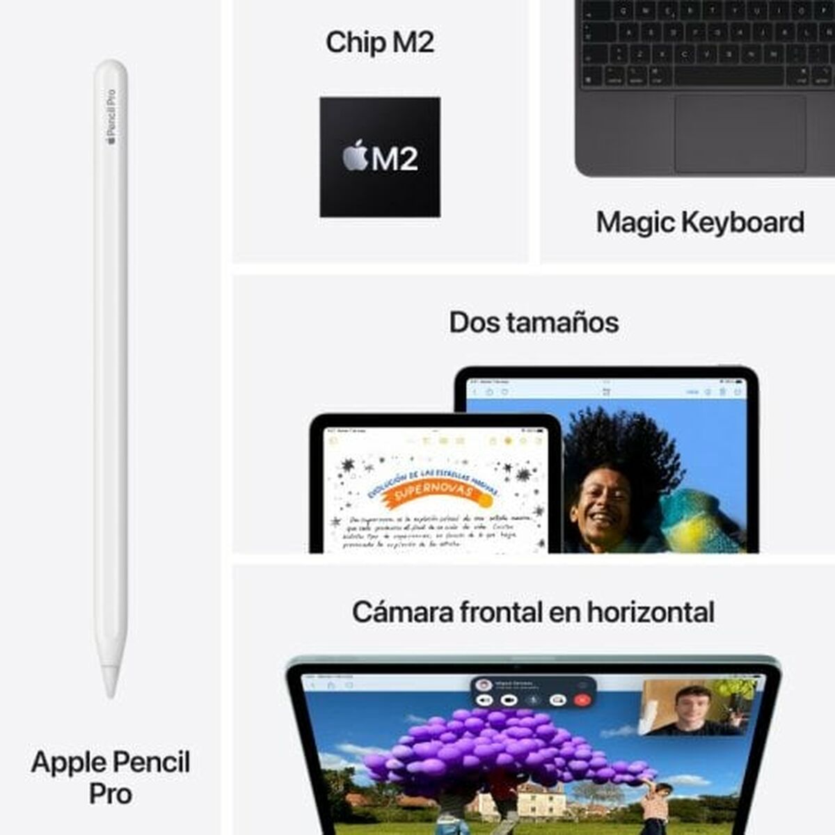 Läsplatta Apple iPad Air 2024 11" 128 GB Vit M2 8 GB RAM - 6