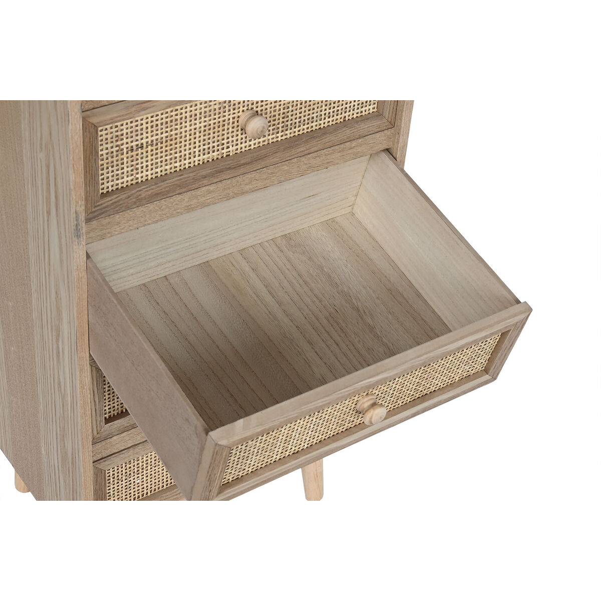 Byrå Home ESPRIT Naturell Rattan Paulowniaträ 40 x 30 x 104 cm - 3