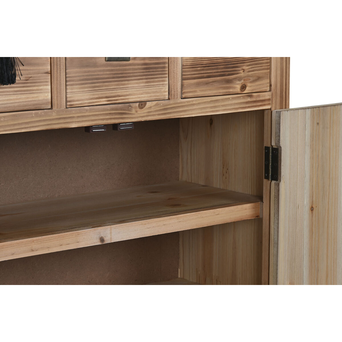 Byrå Home ESPRIT Svart Naturell Gran Trä MDF Orientalisk 63 x 27 x 101 cm - 7