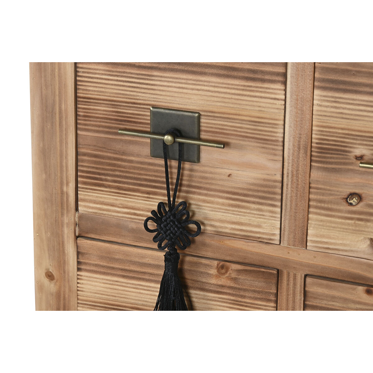 Byrå Home ESPRIT Svart Naturell Gran Trä MDF Orientalisk 63 x 27 x 101 cm - 6