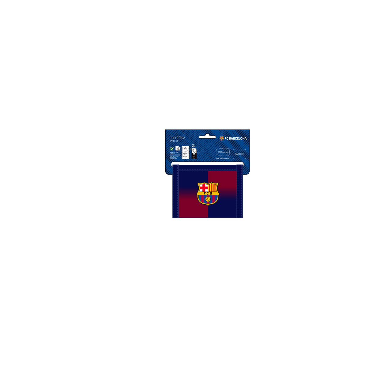 Plånbok F.C. Barcelona Blå Rödbrun 12,5 x 9,5 x 1 cm
