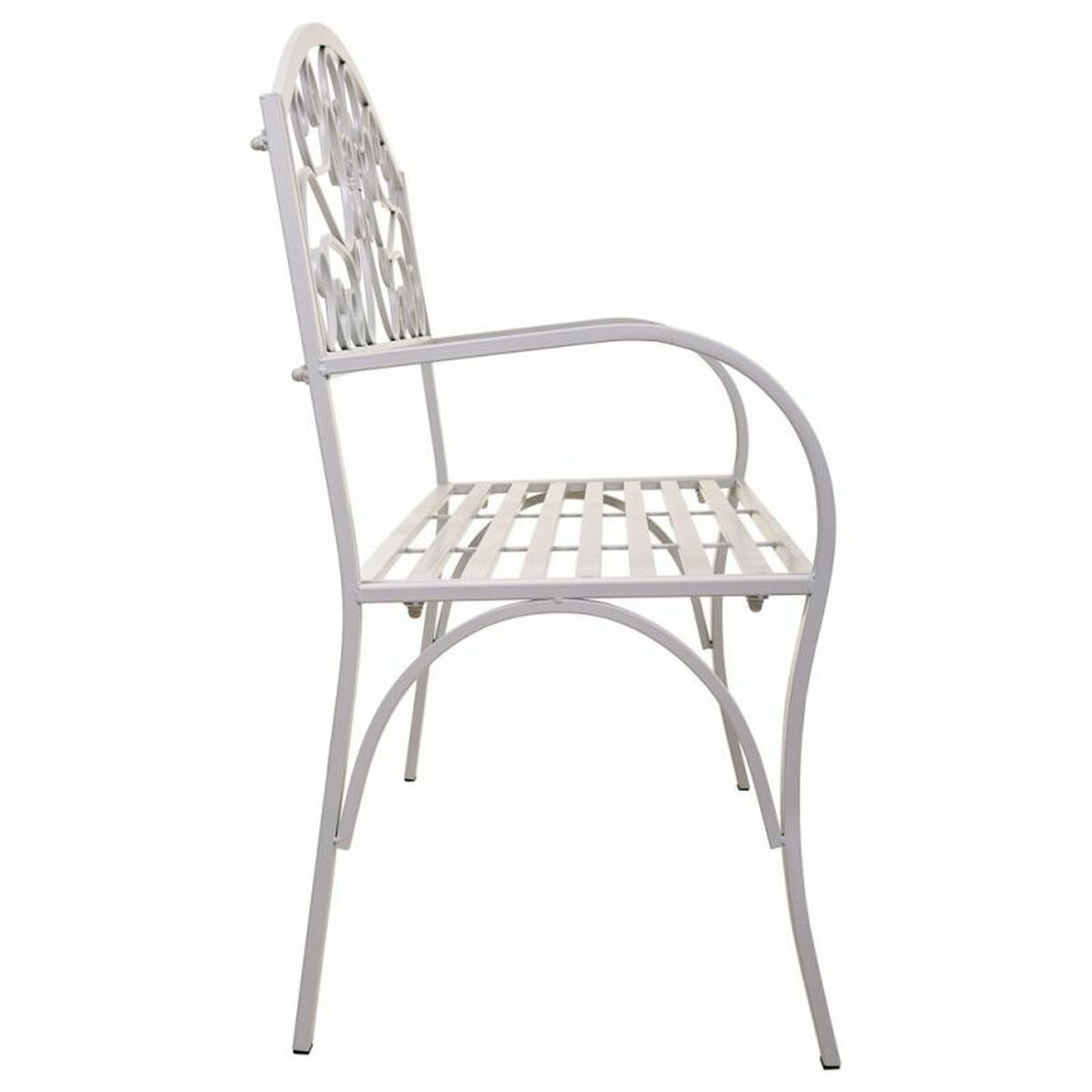 Bänk Alexandra House Living Vit Järn 53 x 91 x 153 cm - 4