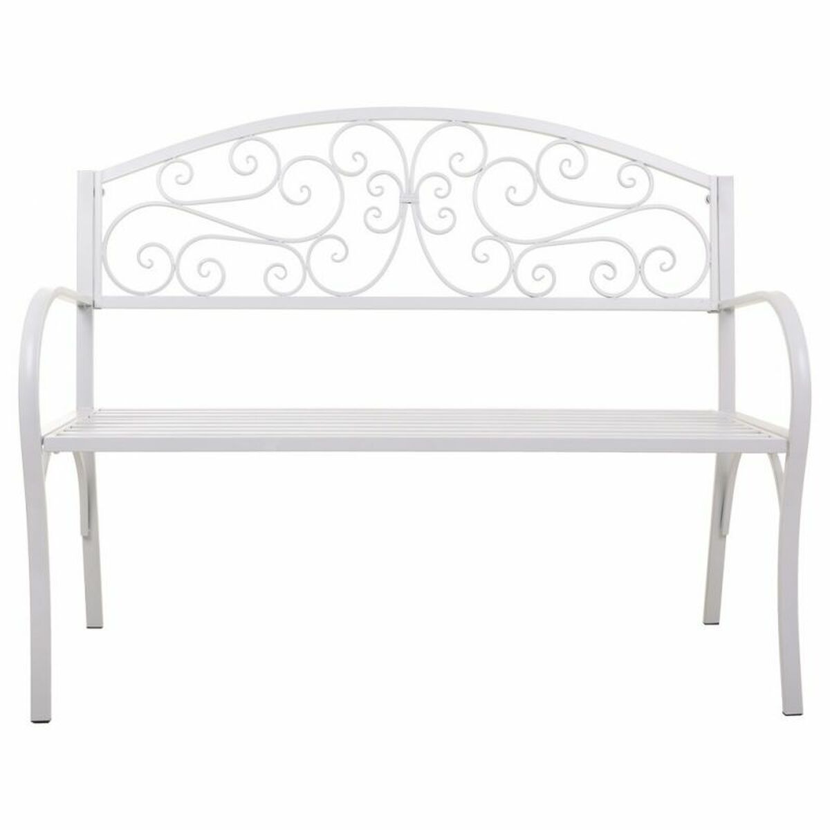 Bänk Alexandra House Living Vit Järn 53 x 91 x 153 cm - 5