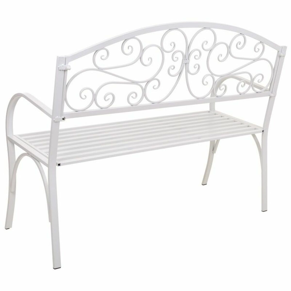 Bänk Alexandra House Living Vit Järn 53 x 91 x 153 cm - 7