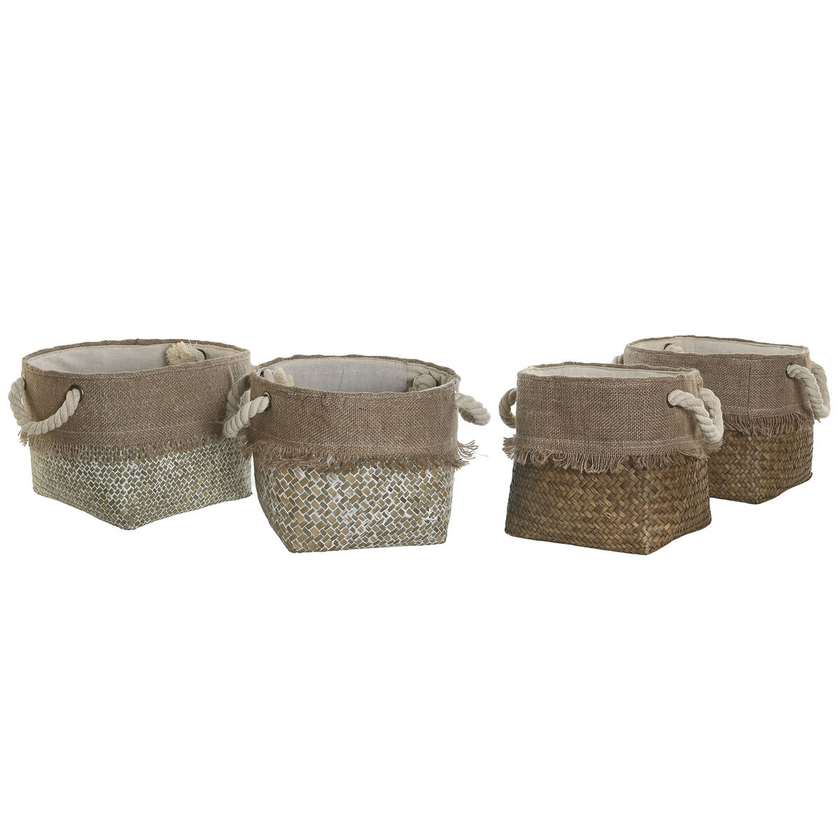 Korg - set DKD Home Decor 28 x 28 x 20 cm Medelhavs (2 antal) - 2