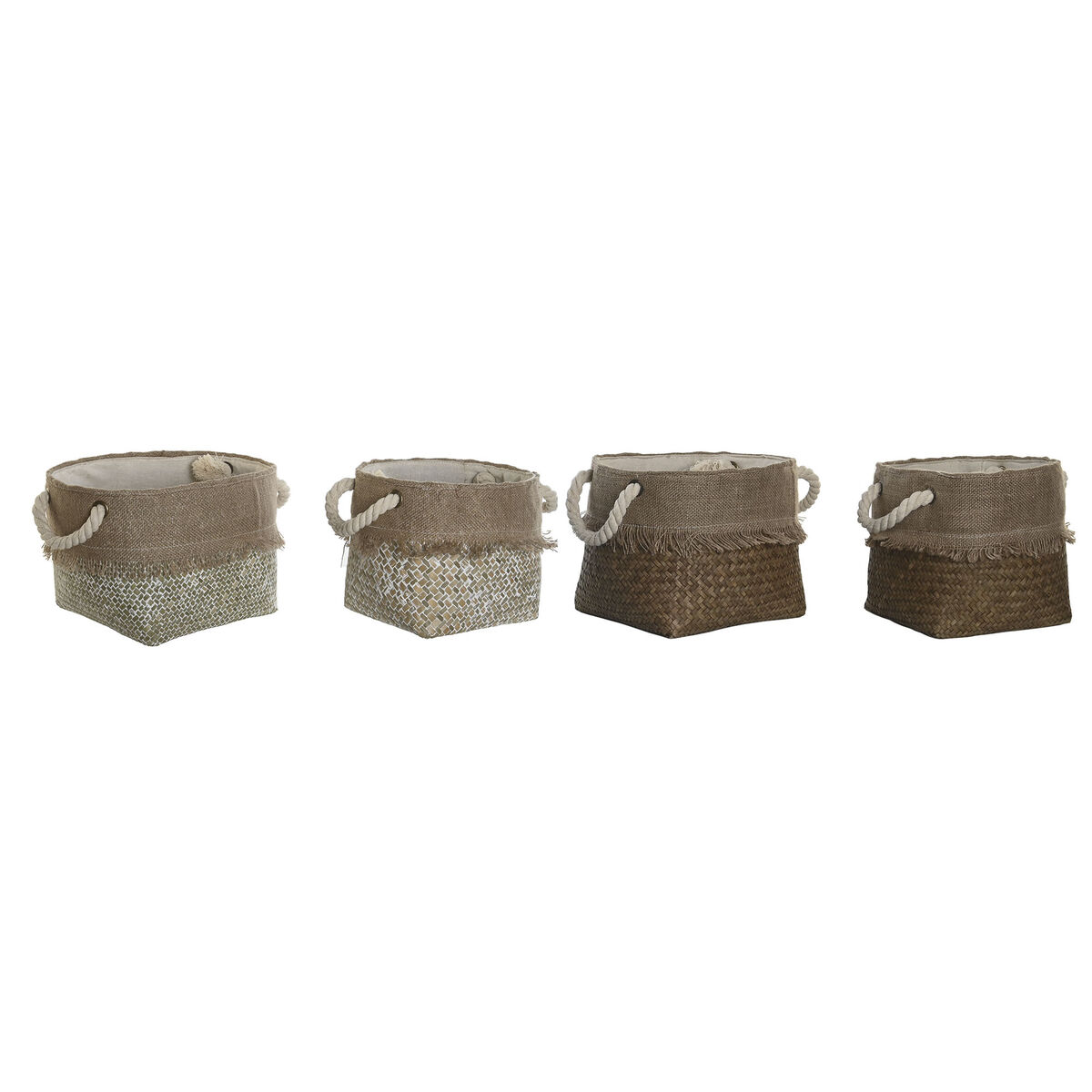 Korg - set DKD Home Decor 28 x 28 x 20 cm Medelhavs (2 antal) - 4