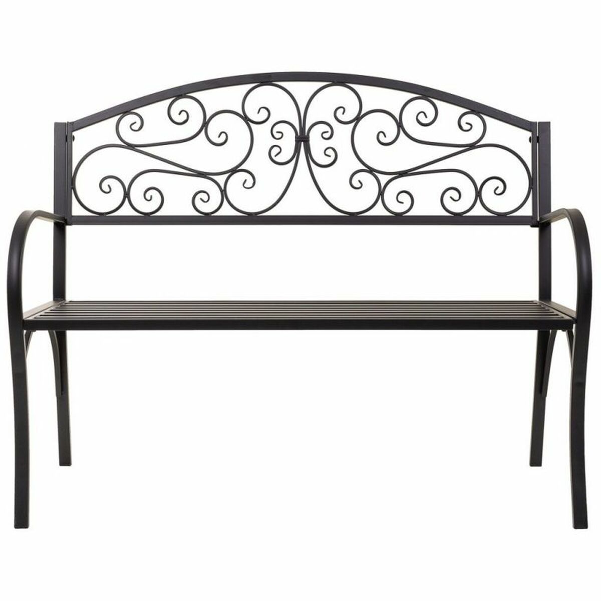 Bänk Alexandra House Living Svart Järn 53 x 91 x 153 cm - 5