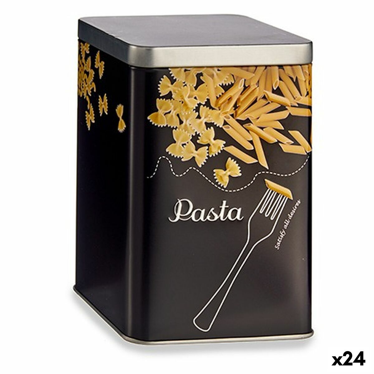 Burk Pasta Svart Metall 1 L (24 antal)