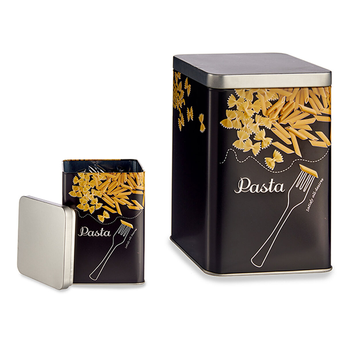 Burk Pasta Svart Metall 1 L (24 antal) - 5
