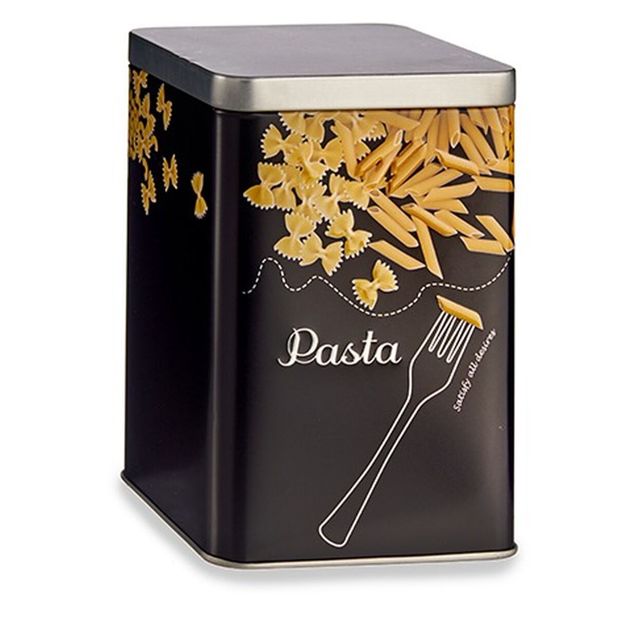 Burk Pasta Svart Metall 1 L (24 antal) - 4