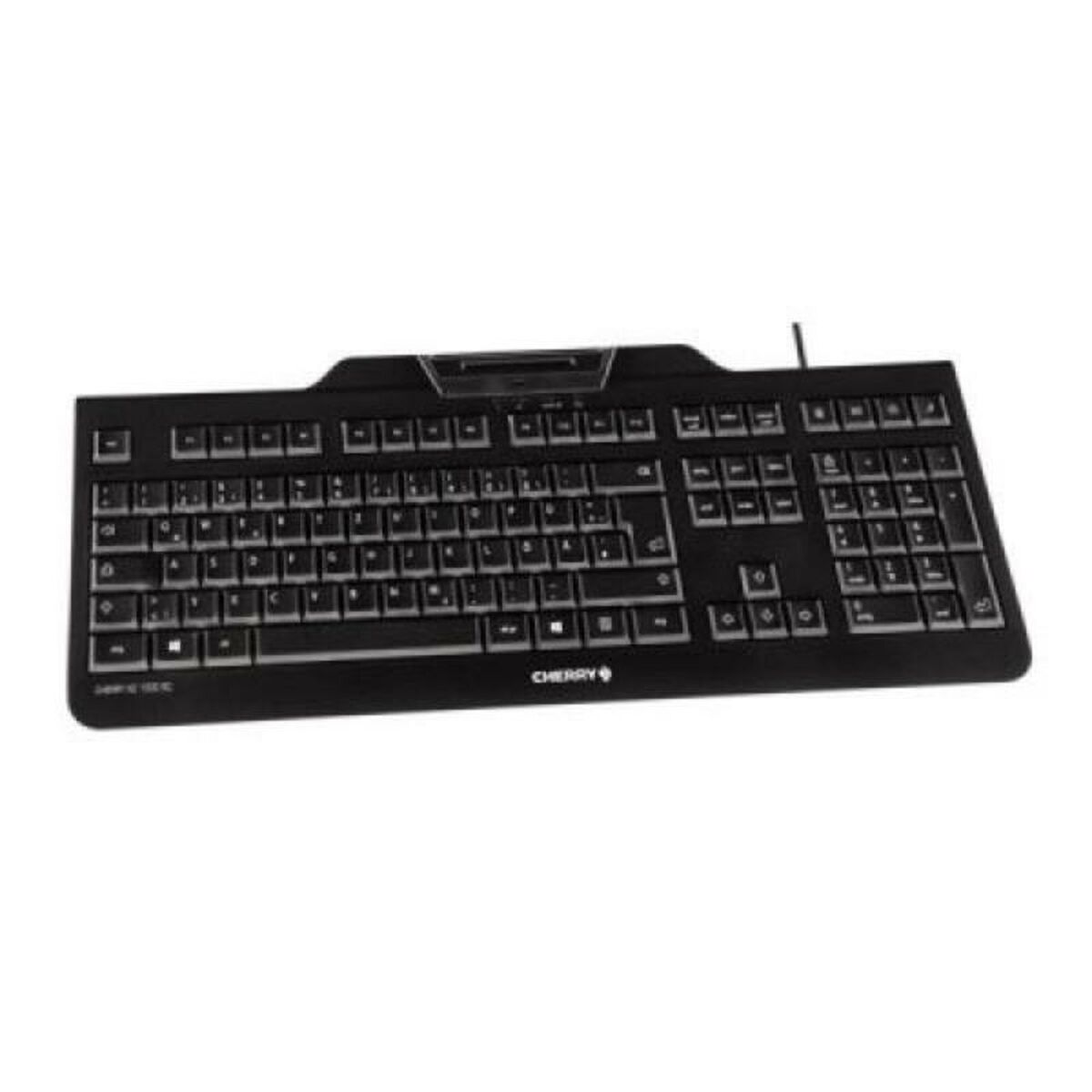 Tangentbord med Läsare Cherry JK-A0100ES-2 Svart QWERTY - 2