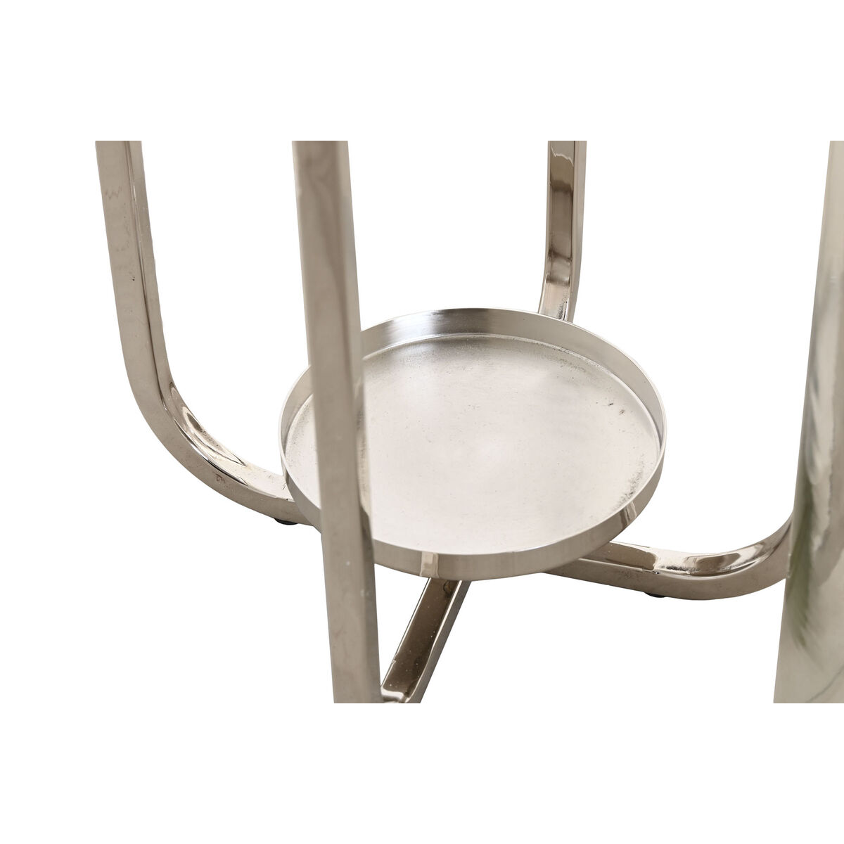 Ljusstakar Home ESPRIT Silvrig Glas Stål 21 x 21 x 62 cm - 3