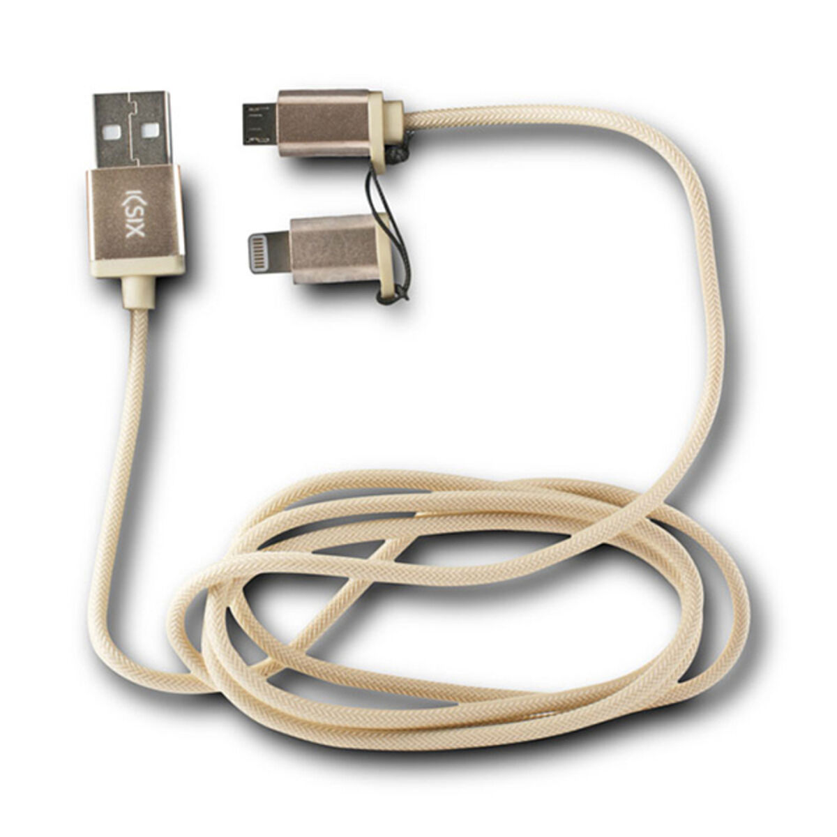 USB-kabel till mikro-USB och Lightning KSIX - 3