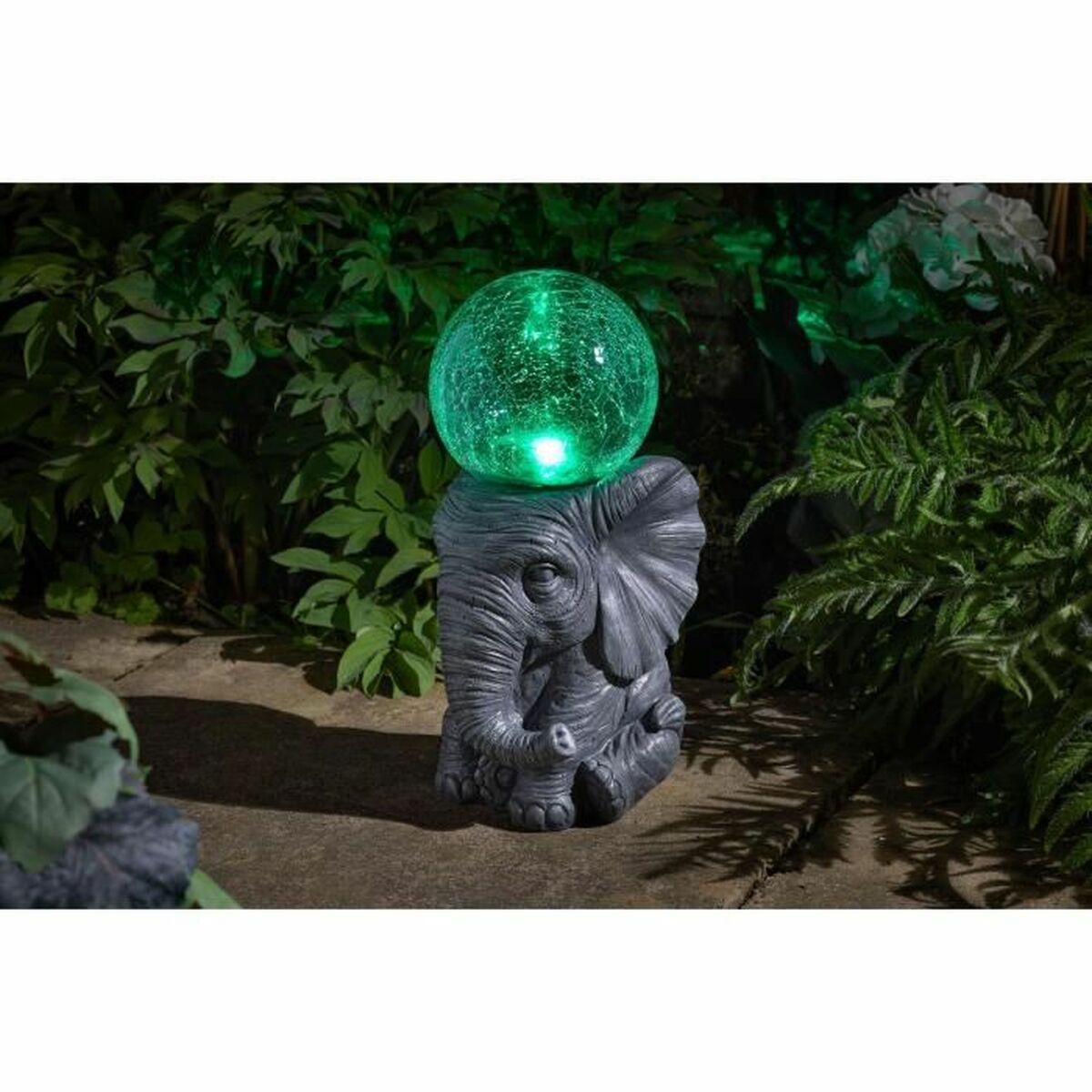 Solcellslampa elephant Vit - 3