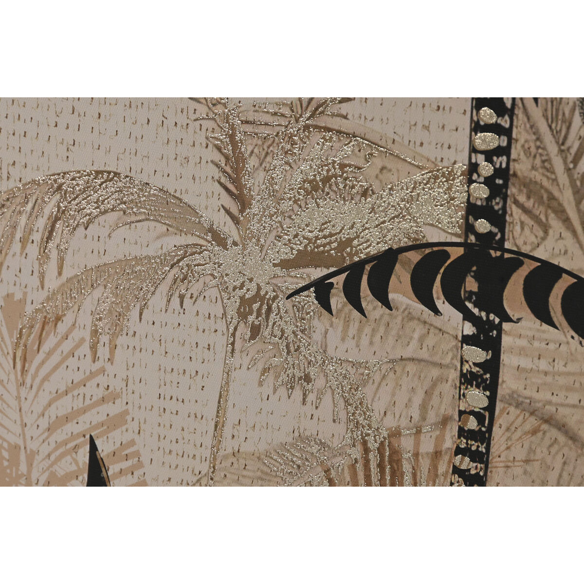 Kanvas Home ESPRIT Grön Beige Palmer Gyllene Tropiskt 63 x 4,5 x 93 cm (2 antal) - 3