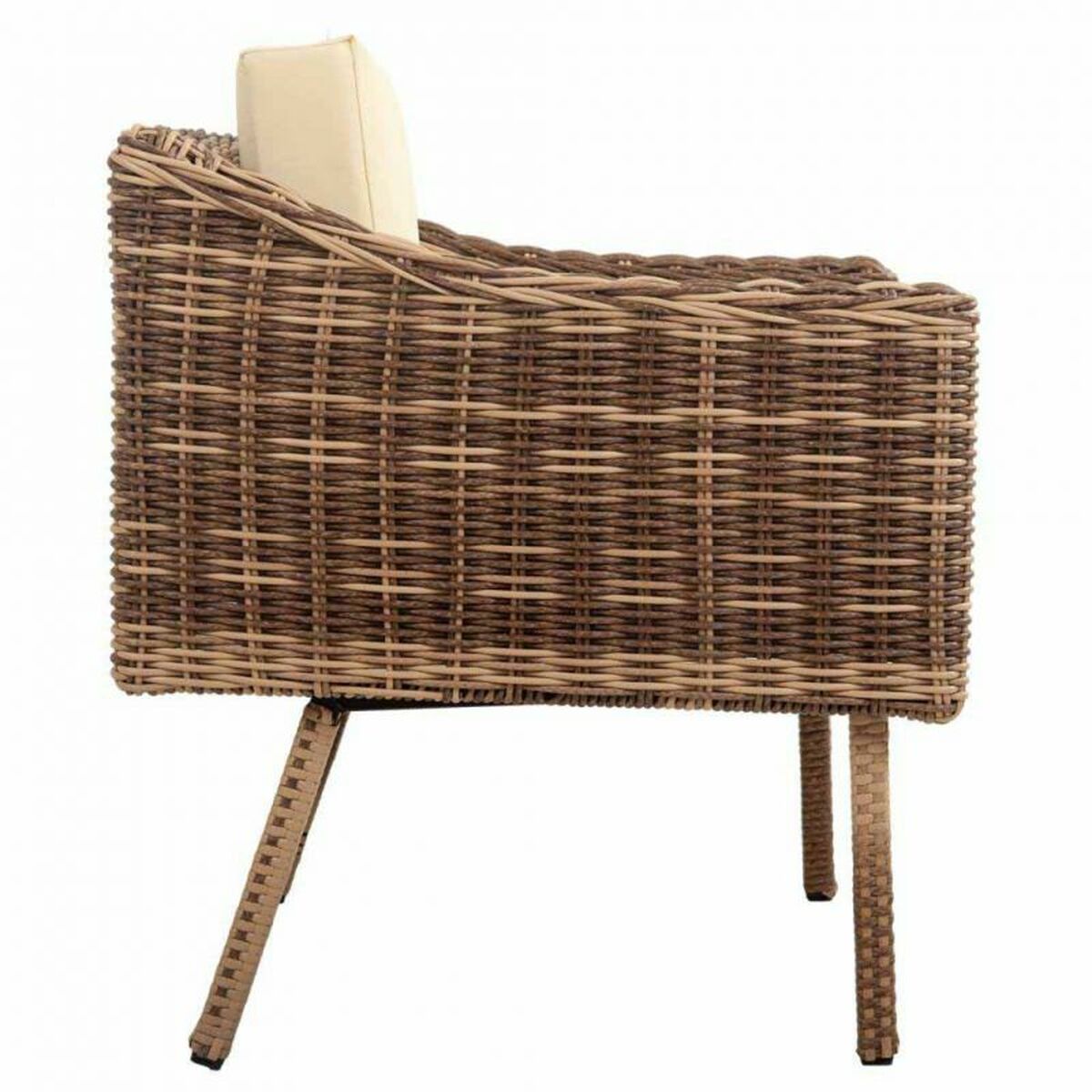 Set med bord och 2 fåtöljer Alexandra House Living Brun Naturell 4 Delar - 6