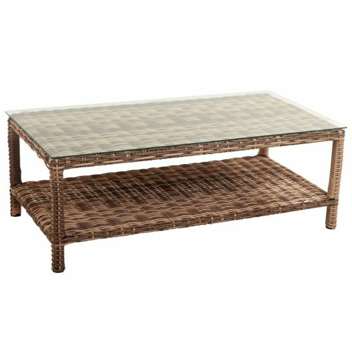 Set med bord och 2 fåtöljer Alexandra House Living Brun Naturell 4 Delar - 4