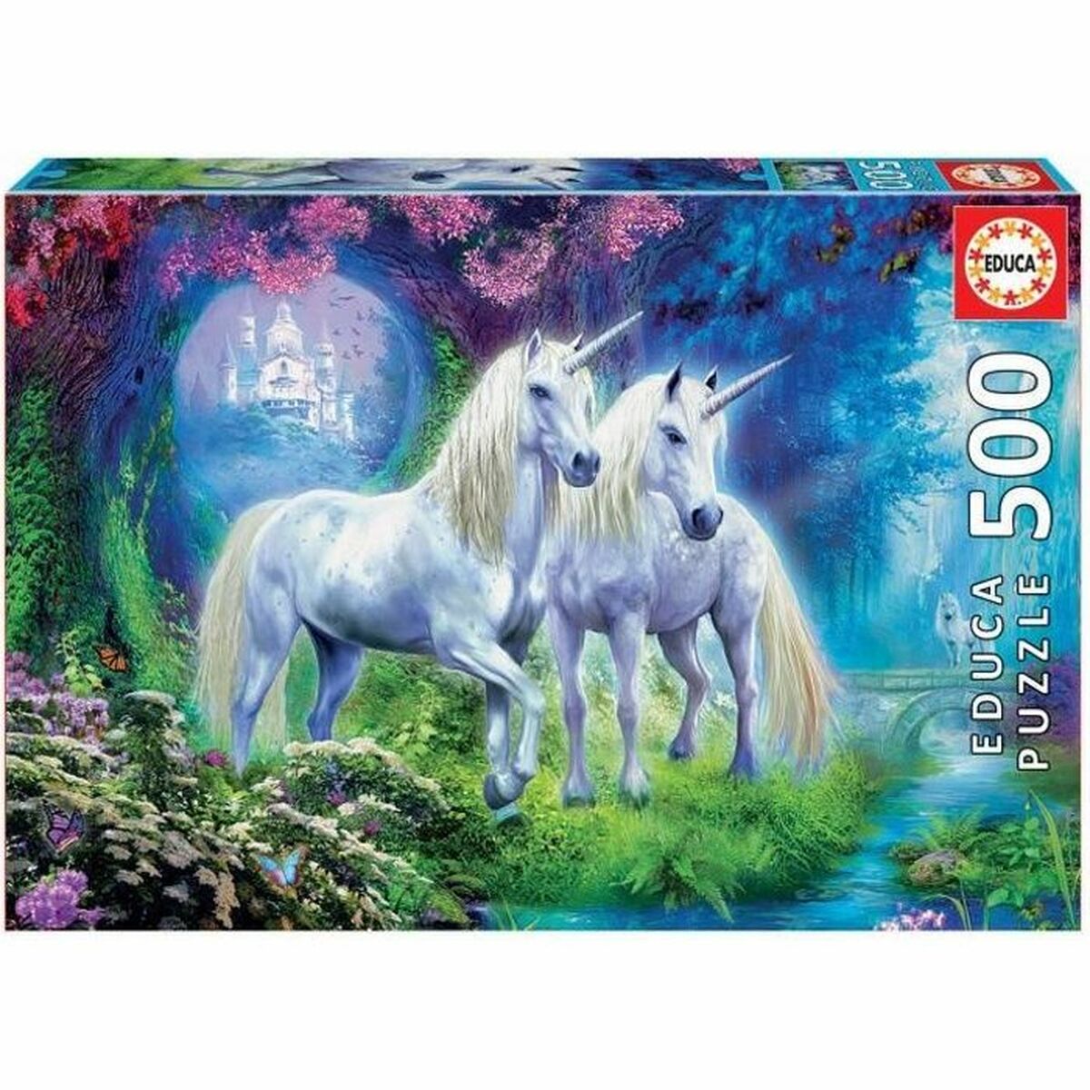Pussel Educa Unicorns In The Forest 500 Delar 34 x 48 cm