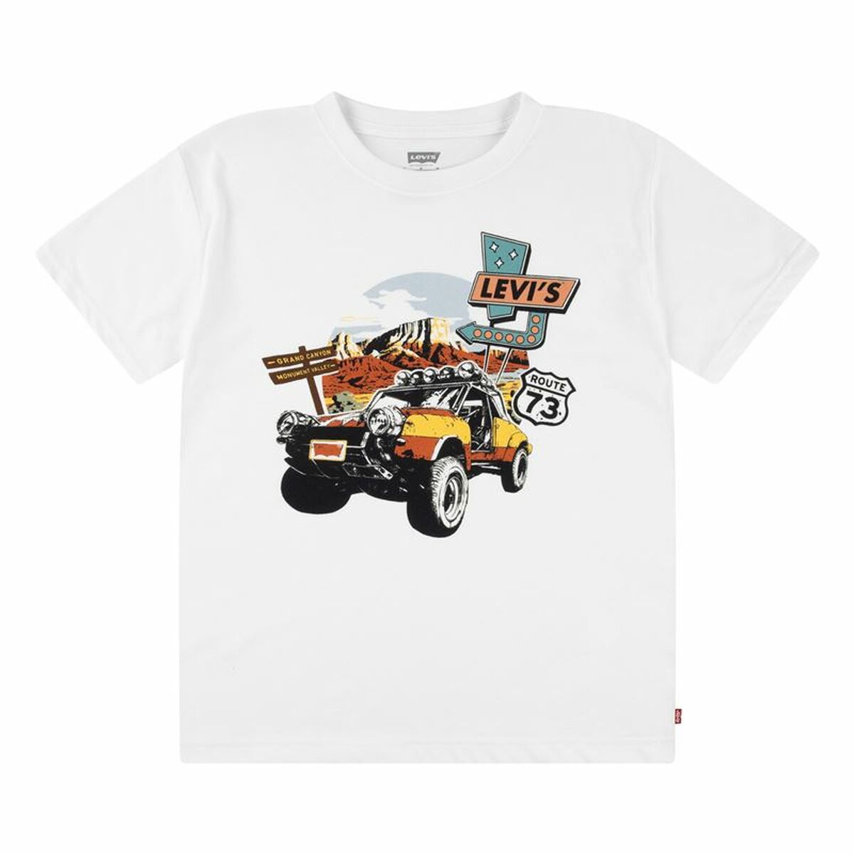 Barn T-shirt med kortärm Levi's Lvb Day Trip Vit