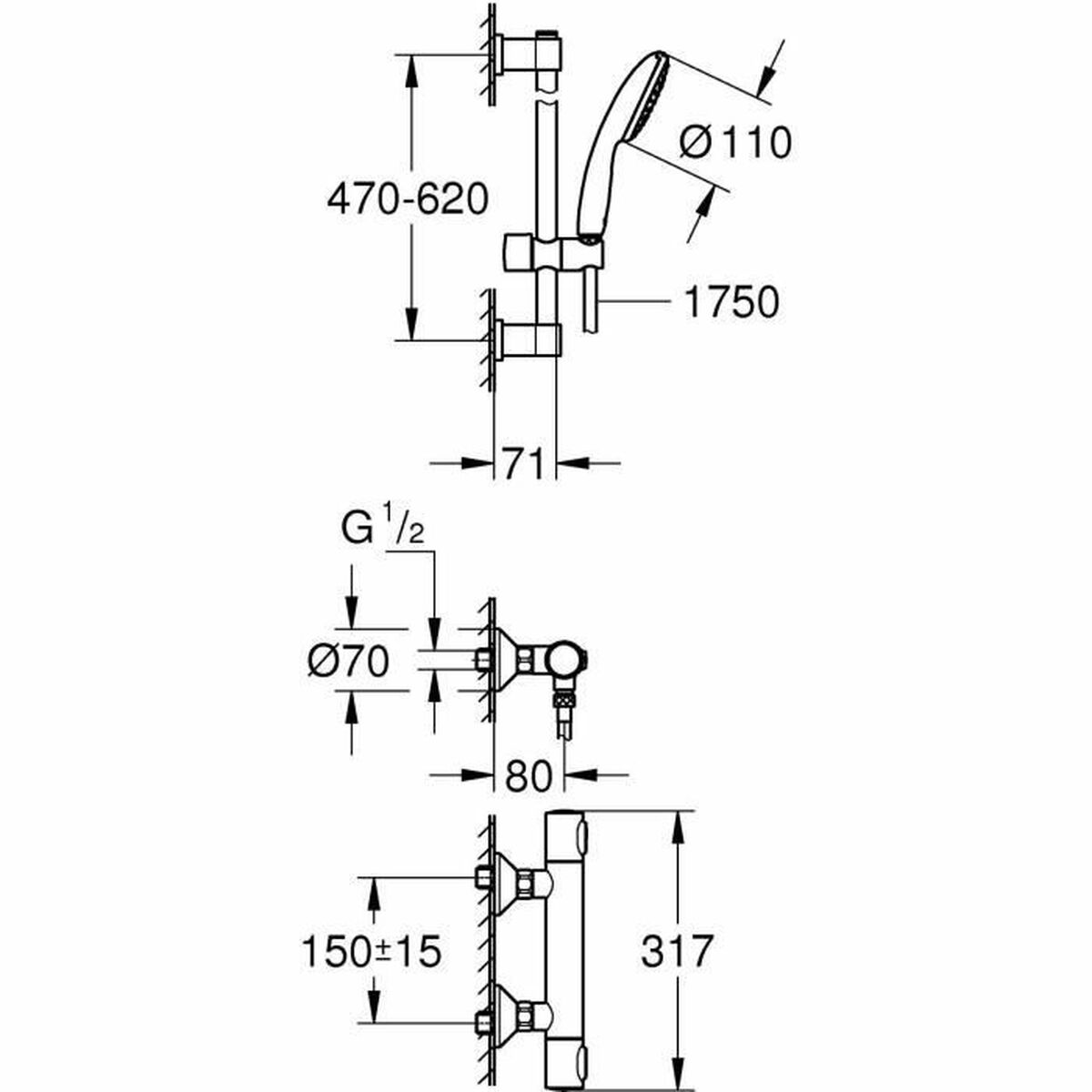 Kran Grohe Plast - 3