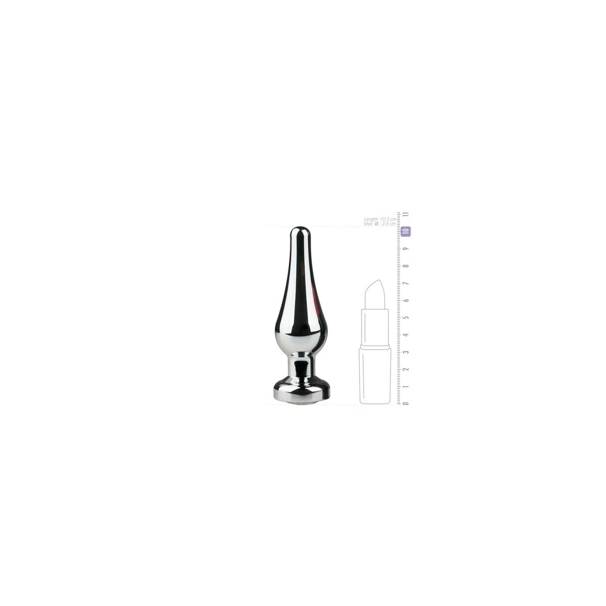 Analplugg EasyToys Silvrig - 4