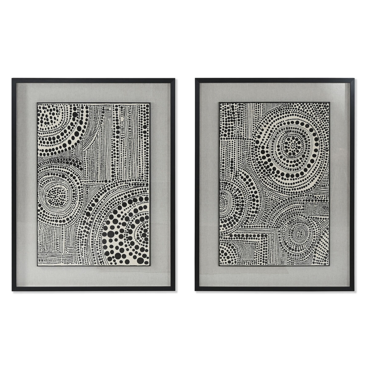 Tavla Home ESPRIT Svart Röd Modern 75 x 4 x 100 cm (2 antal)