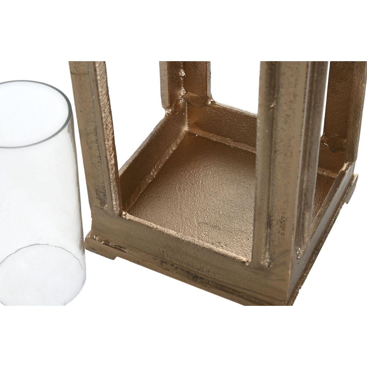 Lykta Home ESPRIT Gyllene Aluminium Glas Vintage 17 x 17 x 78 cm - 2