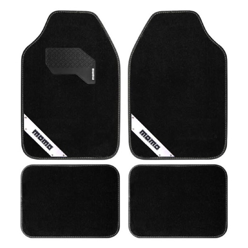 Bilgolvmatta MOMO MOMLCM012BW Vit Svart Universal