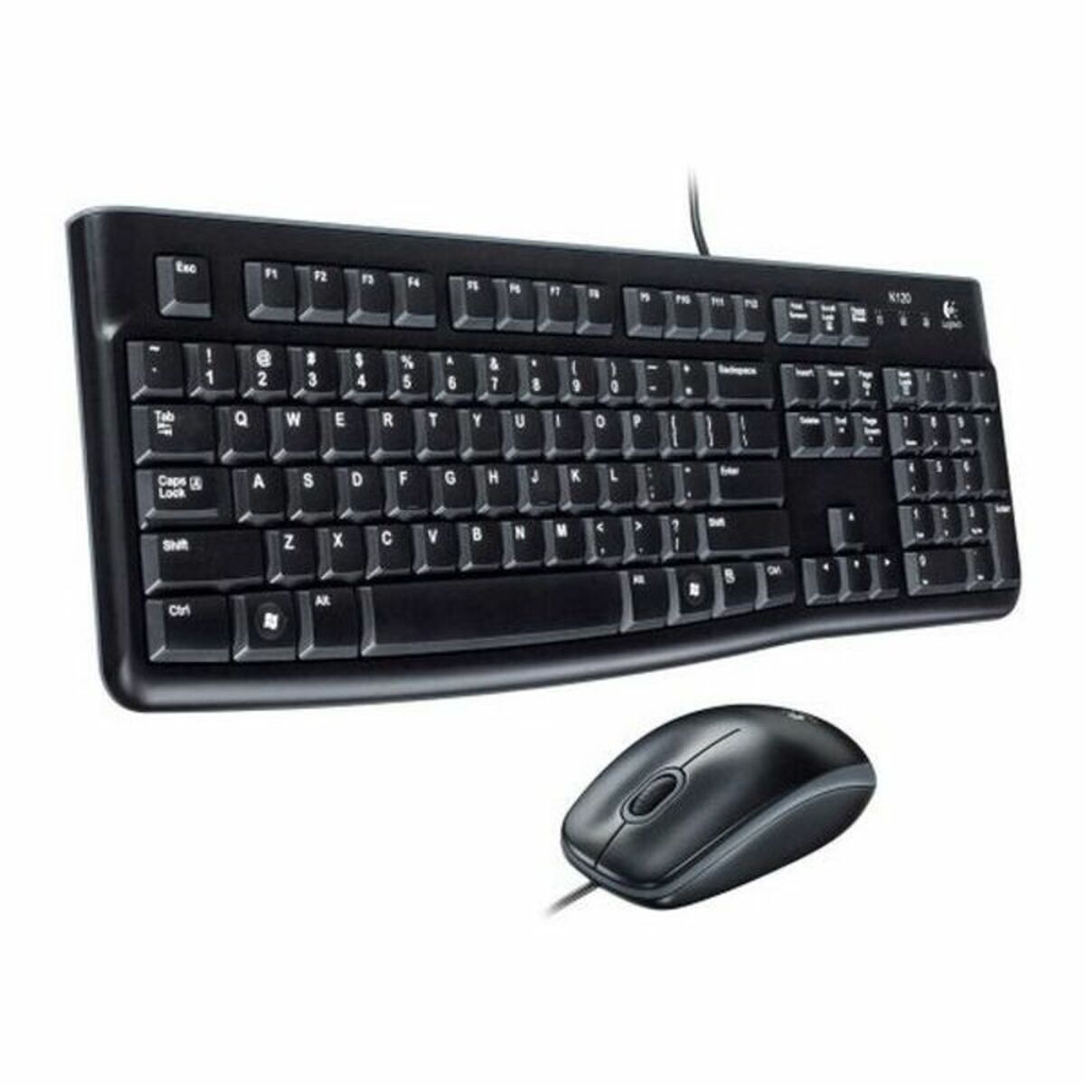 Tangentbord och Mus Logitech Desktop MK120 USB Svart Italienska