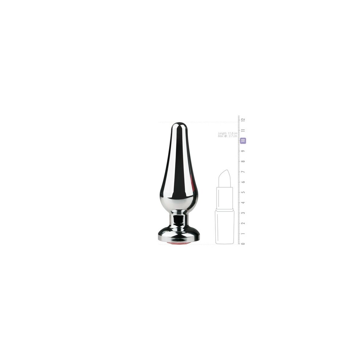 Analplugg EasyToys Rosa Silvrig - 4