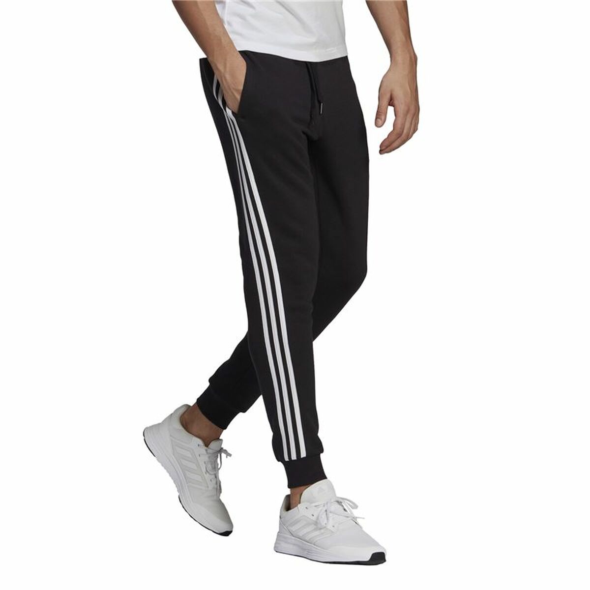 Byxor för vuxna Adidas 3 Stripes Fl F Pt Svart Män - 4