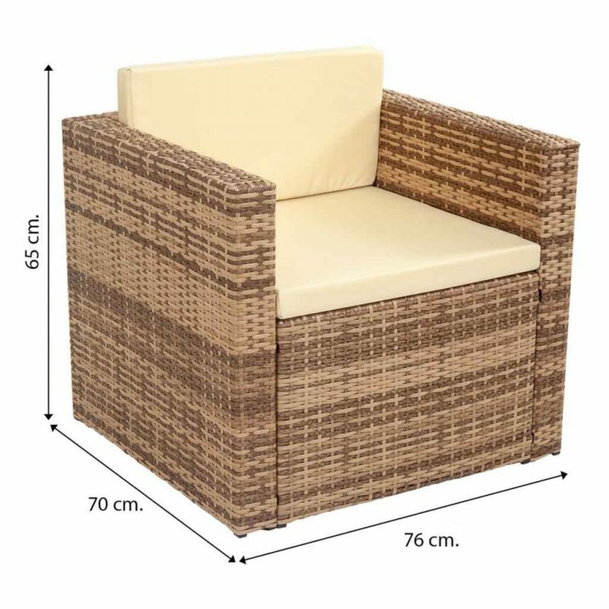 Trädgårdsmöbler Alexandra House Living Brun Naturell 65 x 45 x 75 cm 4 Delar - 8