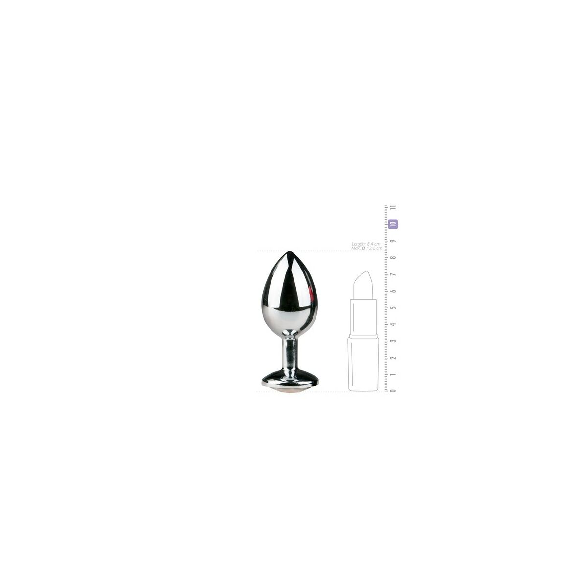 Analplugg EasyToys Silvrig M - 4