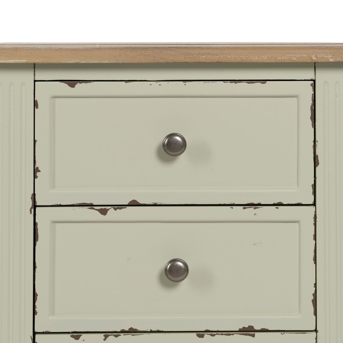 Nattduksbord Beige Naturell Granträ DMF 45 x 35 x 65 cm - 5