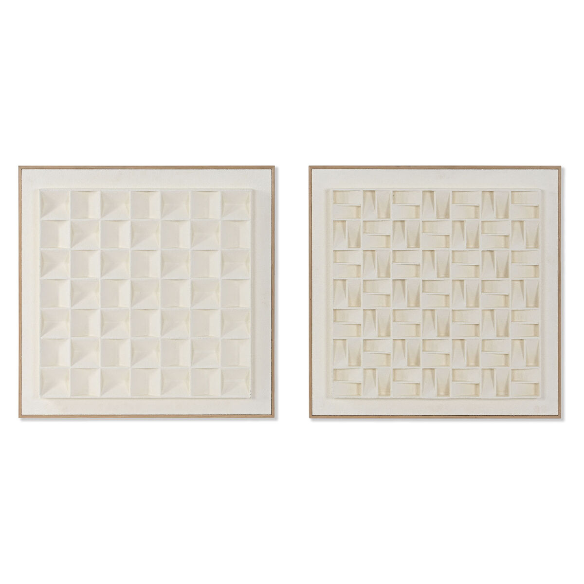Tavla 3D Home ESPRIT Gips Trä MDF 60 x 7 x 60 cm