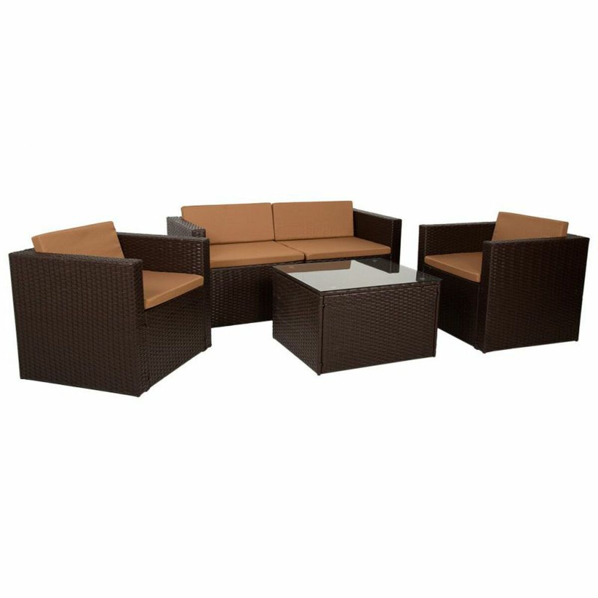 Trädgårdsmöbler Alexandra House Living Brun 65 x 45 x 75 cm 4 Delar
