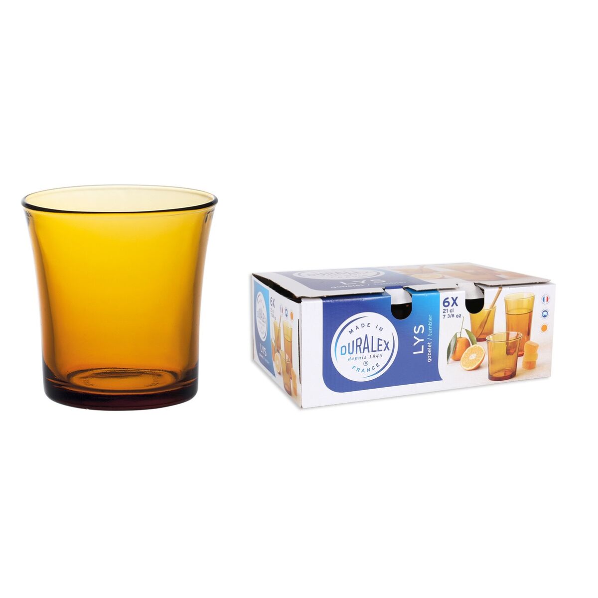 Glasset Duralex Lys Ambra 210 ml (6 antal) - 7