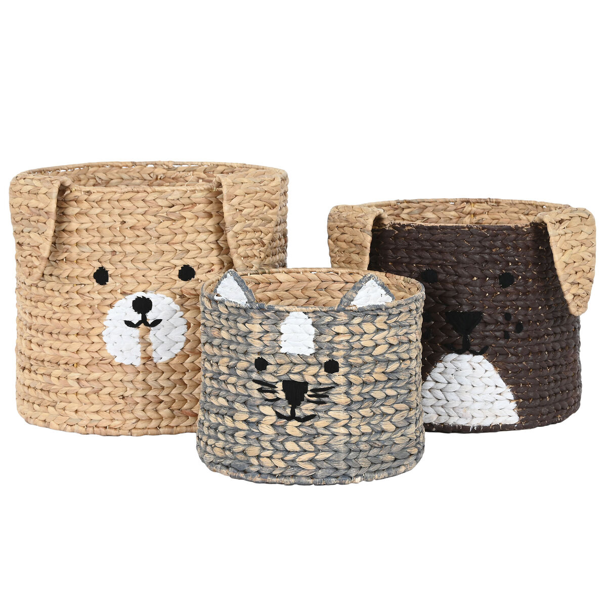 Korg - set DKD Home Decor 40 x 40 x 37 cm djur - 5