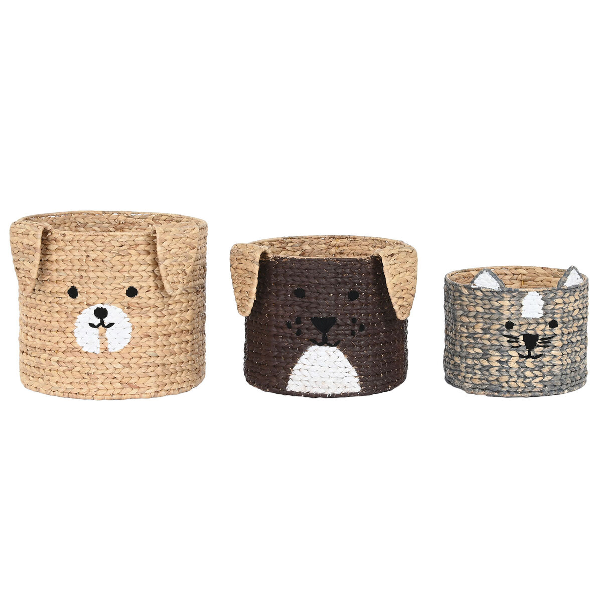 Korg - set DKD Home Decor 40 x 40 x 37 cm djur - 4