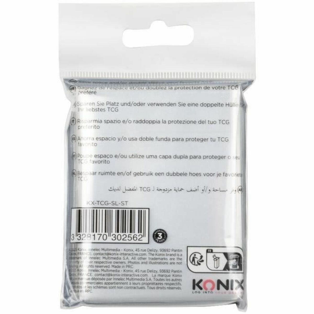 Kortfodral KONIX 100 antal - 2