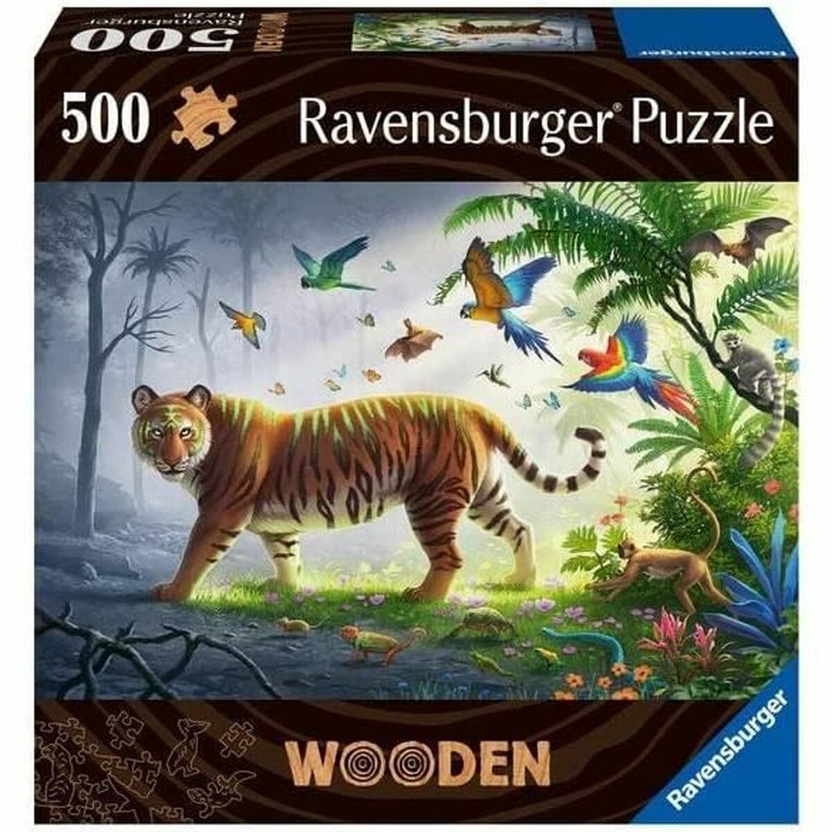 Pussel Ravensburger Jungle Tiger 00017514 500 Delar