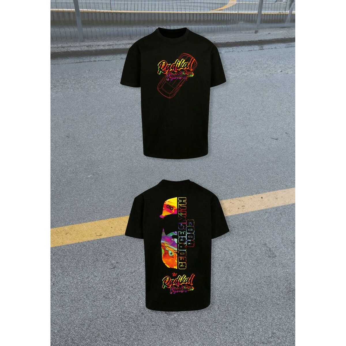 T-shirt med kortärm Herr RADIKAL GEORGE SMITH GOOD Svart XXL - 6