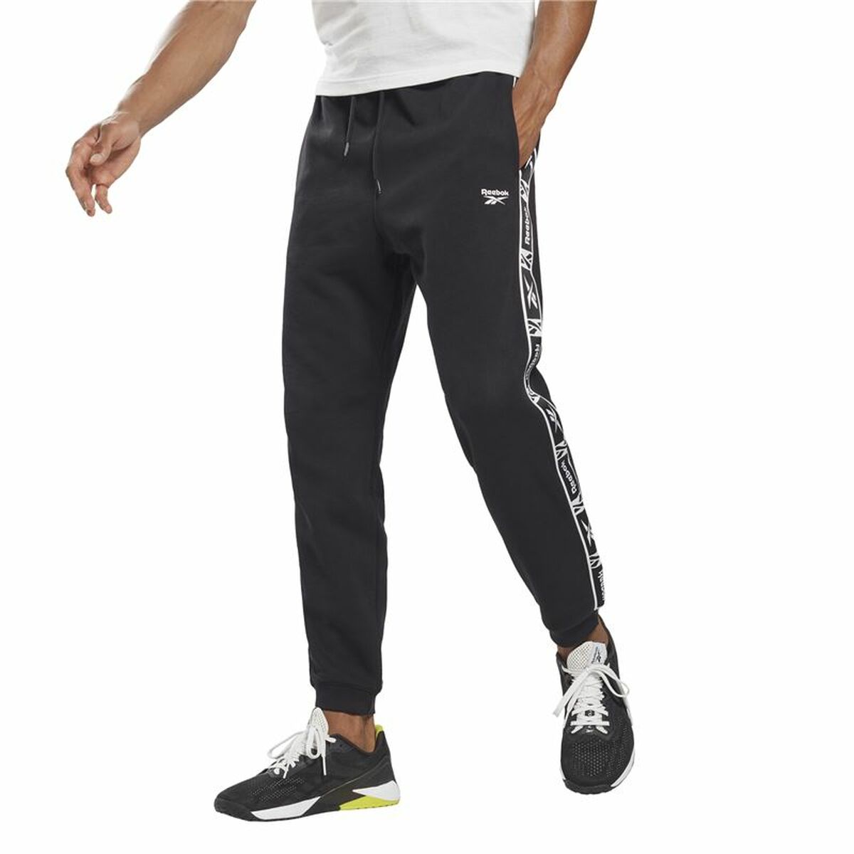 Långa träningsbyxor Reebok Ri Tape Svart - 2