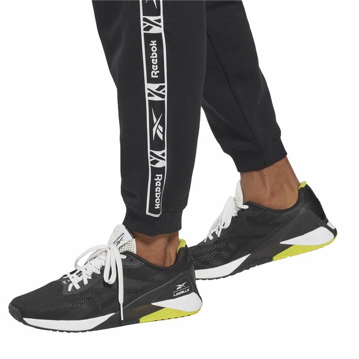 Långa träningsbyxor Reebok Ri Tape Svart - 4
