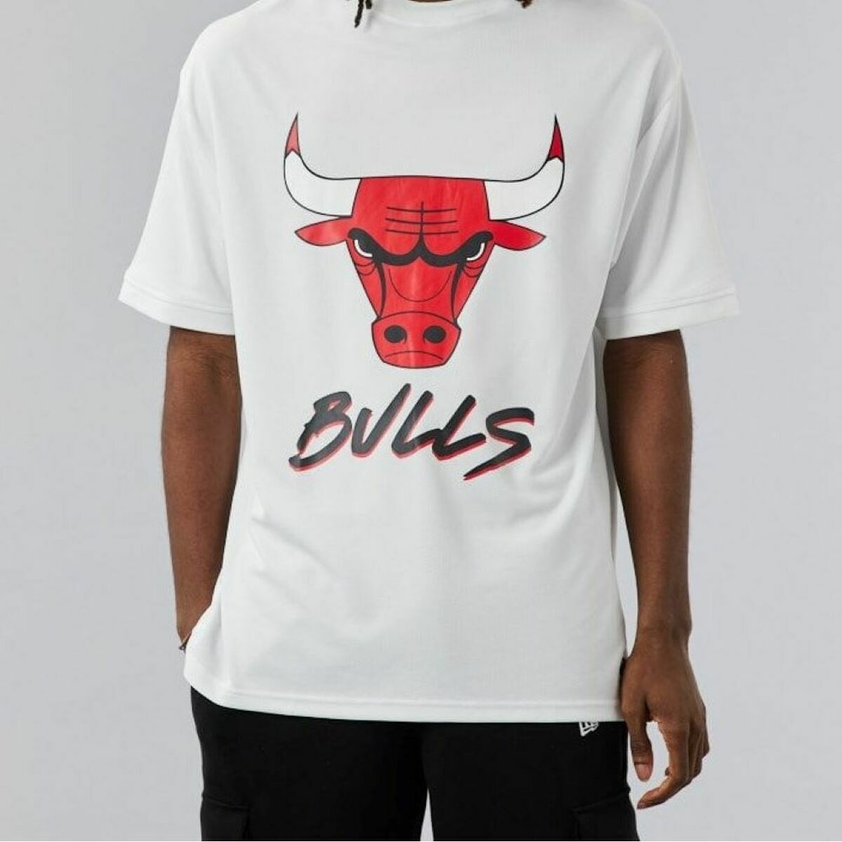 Sporttröja med ärmar NBA SCRIPT MESH New Era WHIFDR 60284736 Vit - 4