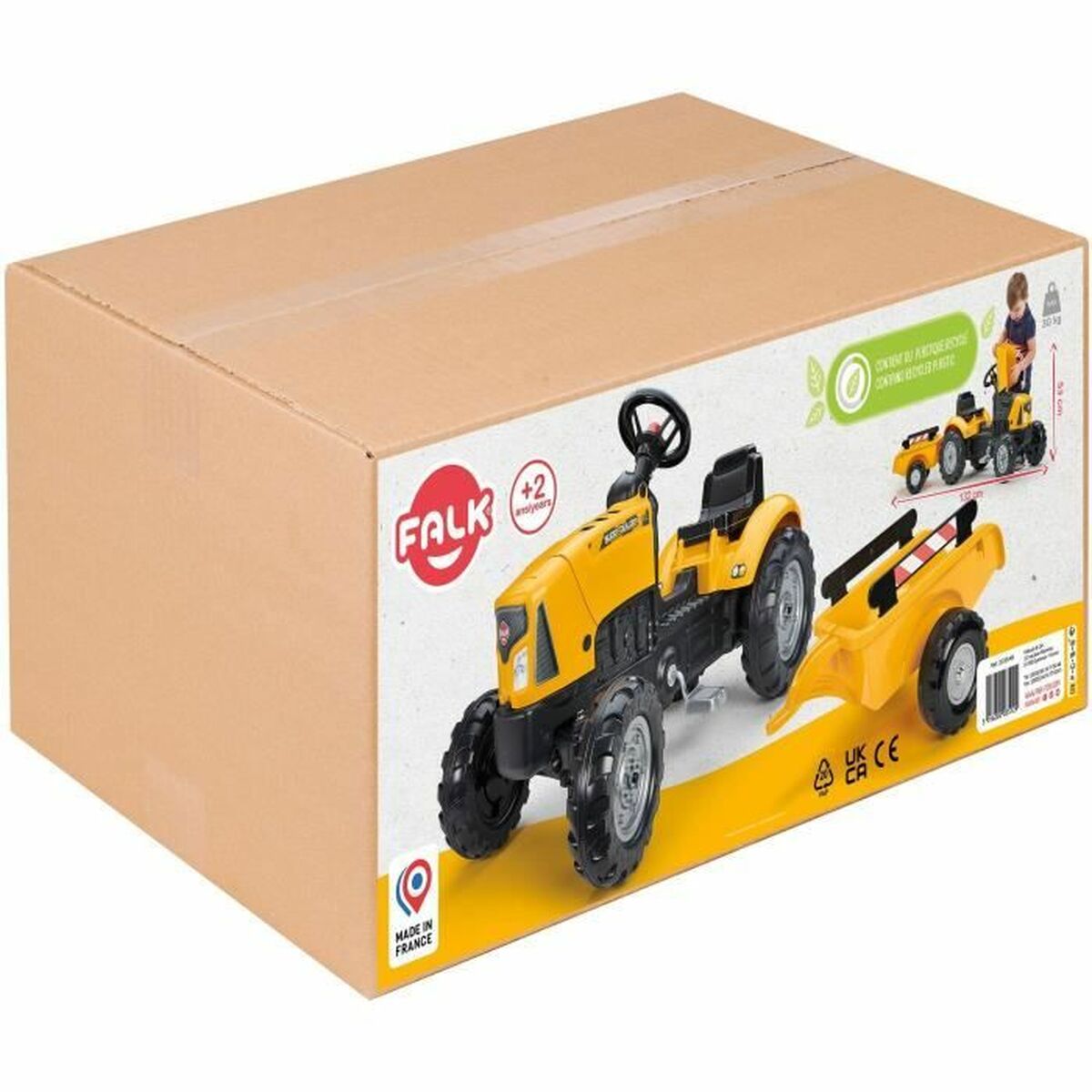 Pedaltraktor Falk Gul - 4